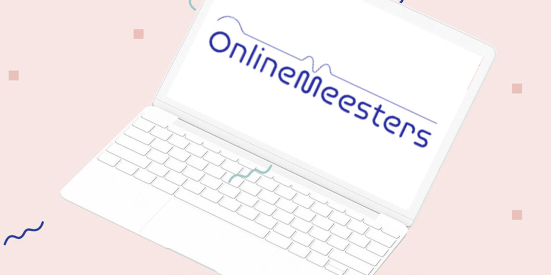 een afbeelding met het logo van onlinemeesters